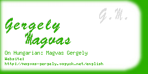 gergely magvas business card